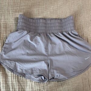 Nike Women's Light Gray Athletic Dri-Fit Shorts